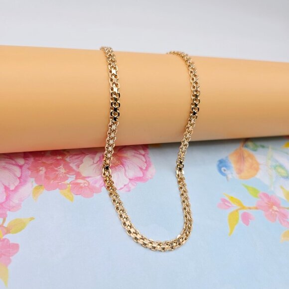 Chunky Rose Gold Chain Necklace, 24 Inch, Gold Plated Over Brass, XPNL0107 - Picture 3 of 12